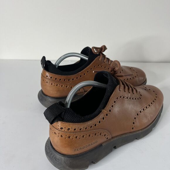 Cole Haan 4.ZeroGrand Wingtip Oxford Tan Brown Shoes Men\'s Size 9.5 C31884 main image 7